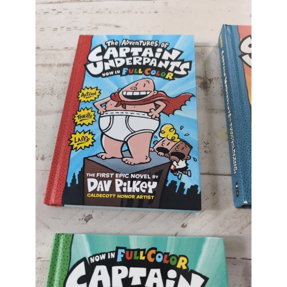 The Adventures of Captain Underpants Lot Of 6 Hardcover Illustrated Books READ